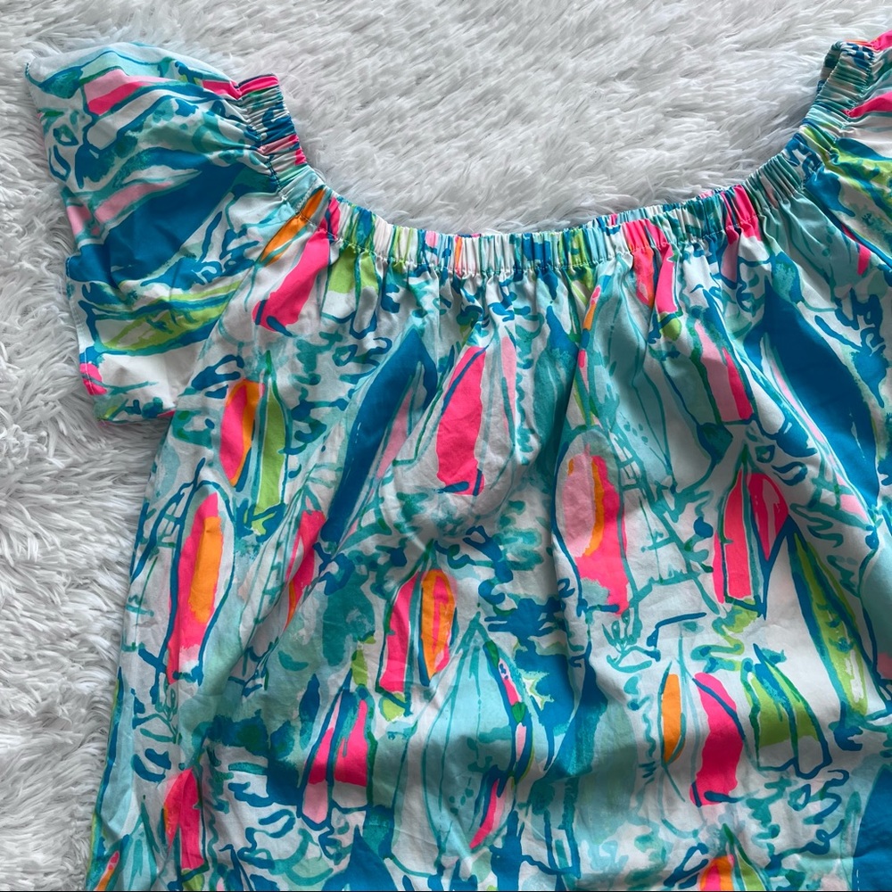 Lilly Pulitzer | Like New! β¨ Marble Beach and Bae Sunglow Sailboat Fringe Dress - Picture 7 of 11